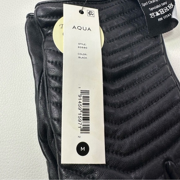 New Women’s Aqua Quilted Leather Tech Gloves SZ Medium - Picture 3 of 4